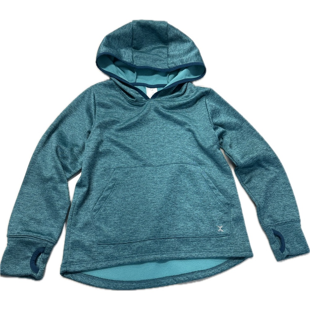 Xersion Girls Green Fleece Hoodie Size Small (7-8)